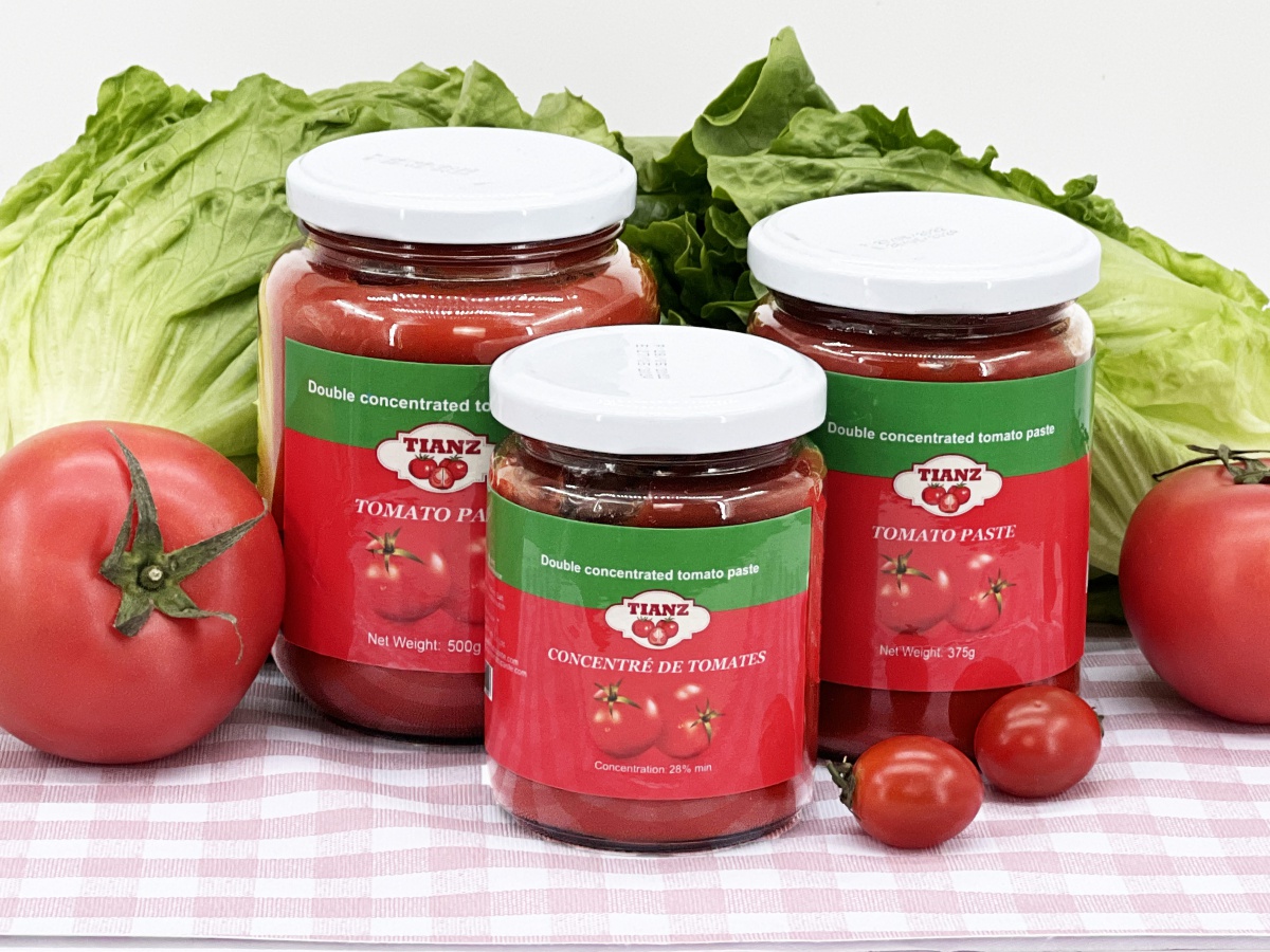 دعم معجون الطماطم الزجاجي Tianz Jar OEM & ODM